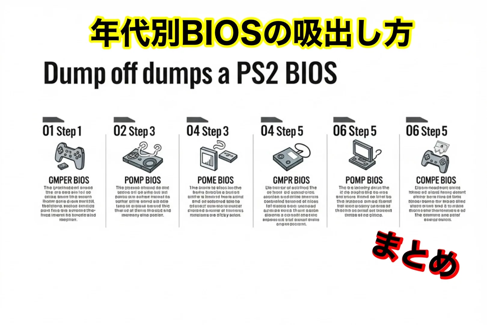 【PCSX2】PS2の型式別にBiosの吸い出し方をまとめる