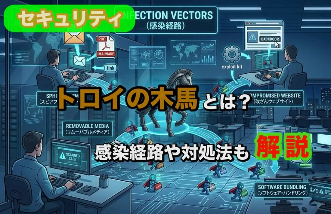 【セキュリティソフト】トロイの木馬とは?感染経路や対処法も解説【ウイルス対策】