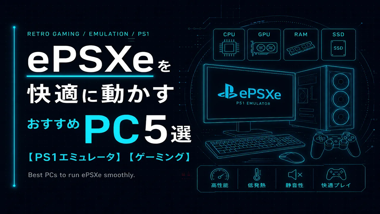 ePSXeを快適に動かすおすすめPC5選【PS1エミュレータ】【ゲーミング】