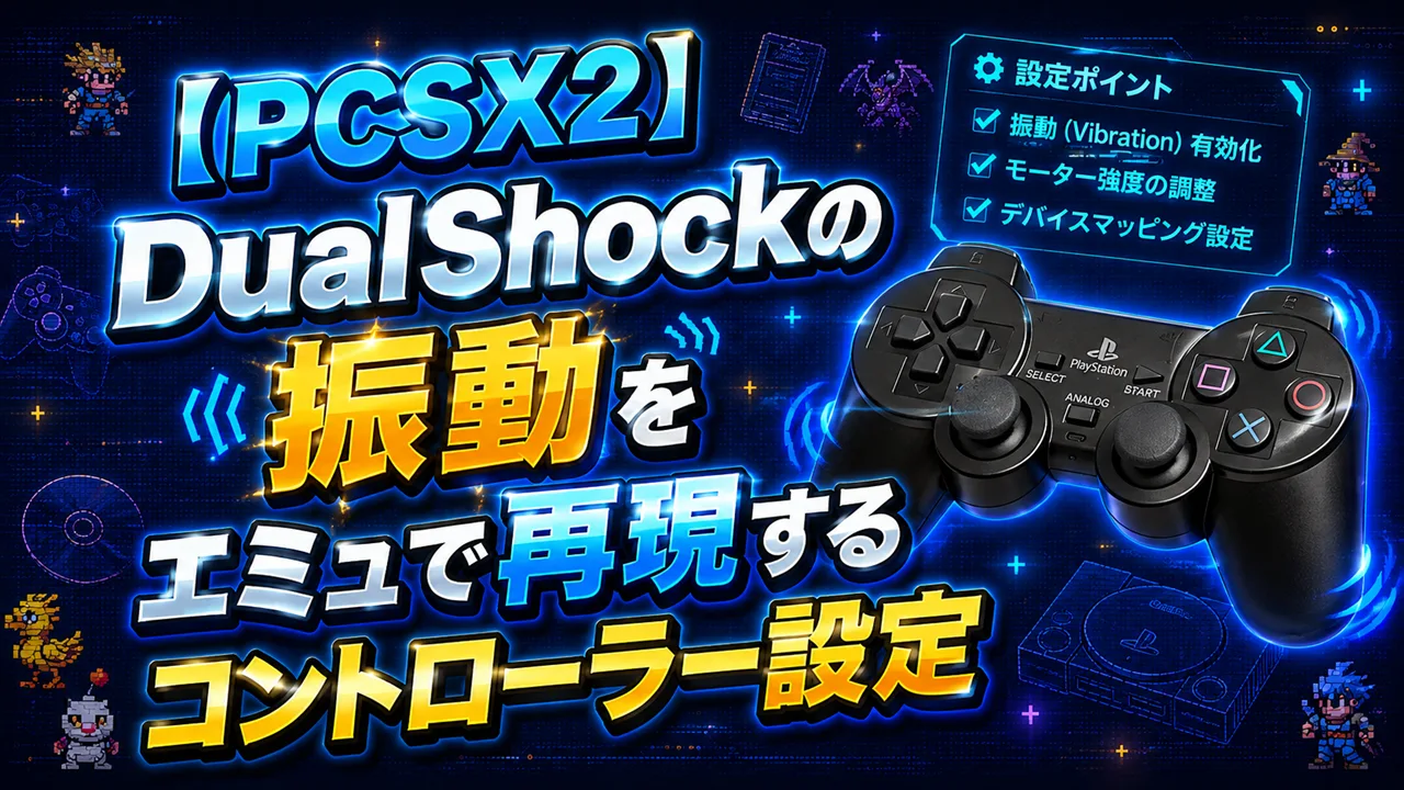 【PCSX2】DualShockの振動をエミュで再現するコントローラー設定